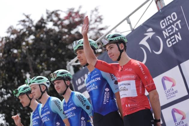 SPARFEL Aubin ( DECATHLON AG2R LA MONDIALE DEVELOPMFERNAT) during the stage 3 of the Giro Next Gen 2025, Albese con Cassano (Co) -Passo Maniva (Bs), 143 km, Italy - Tuesday, June 17, 2025. - cycling.  Copyright: xGianxMattiaxD Albertox LaPressex