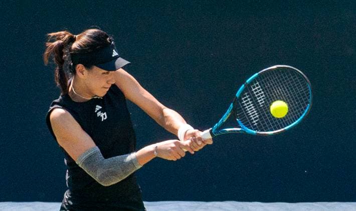 17.06.2025, WTA, Tennis Damen 500, Tennis, Damen, Berlin Tennis Open by Hylo 2025, Berlin, 1. Runde, Xinyu Wang (China) - Daria Kassatkina (Australien) Xinyu Wang (China) Berlin Steffi-Graf-Stadion Berlin Deutschland