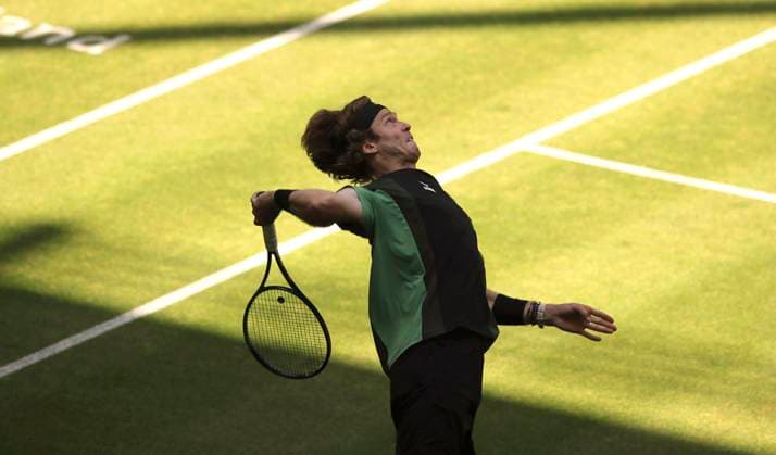 photo : Andrey RUBLEV Tennis-Turnier Terra Wortmann Cup im Gerry Weber Sportpark (OWL-Arena) in Halle Westfalen am Di. 17.06.2025