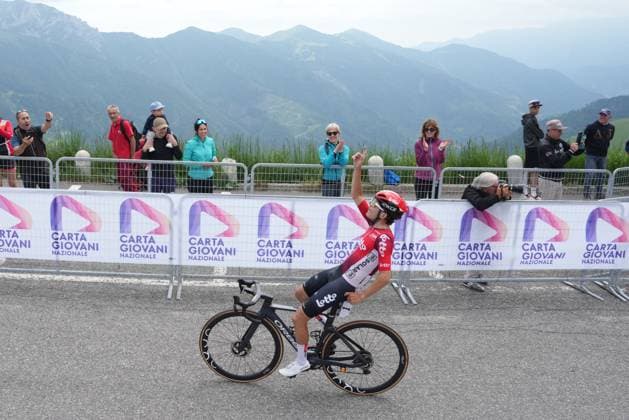 WIDAR Jarno ( LOTTO DEVELOPMENT TEAM) Winner stage during the stage 3 of the Giro Next Gen 2025, Albese con Cassano (Co) -Passo Maniva (Bs), 143 km, Italy - Tuesday, June 17, 2025. - cycling.  Copyright: xGianxMattiaxD Albertox LaPressex
