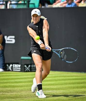 17th June 2025; Lexus Nottingham Tennis Centre, Nottingham, England; Lexus Nottingham Open, Day 2, Day two; Sonay Kartal (GBR) world No 50 hits a backhand return against Leolia Jeanjean (FRA)  ActionPlus12801985 GodfreyxPitt