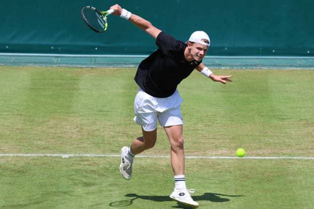 Halle, Germany: Tennis COURT WORTMANN OPEN, Jesper de Jong (NED), Halle, Germany, June 17, 2025. Photo TERRA WORTMANN OPEN 2025  - ZUMAp169 0822380736st Copyright: xFelicexCalabrox