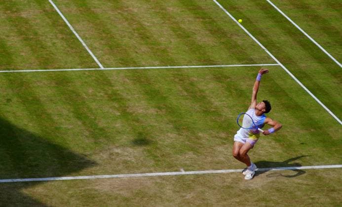 Ben Shelton in first round action Queen s Club Championships, Day 9, Queen s Club, West Kensington, London, UK - 17 Jun 2025  Copyright: xJavierxGarcia Shutterstockx 15360763ah