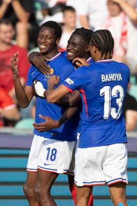 France - Poland UEFA European Under-21 Championship 2025 Group Stage Djaoui Cisse celebrates scoring a goal during the UEFA European Under-21 Championship 2025 Group Stage match between France and Poland at MSK Zilina Stadium on June 17, 2025 in Zilina, Slovakia. Zilina Slovakia  Copyright: xAndrzejxIwanczukx originalFilename:iwanczuk-francepo250617_npl0z.jpg