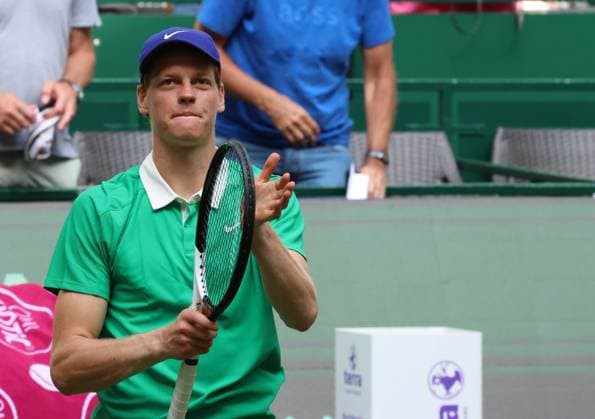 Sport Bilder des Tages Halle, Germany: Tennis COURT WORTMANN OPEN, Jannik Sinner (ITA), Halle, Germany, June 17, 2025. Photo TERRA WORTMANN OPEN 2025  - ZUMAp169 0822399050st Copyright: xFelicexCalabrox