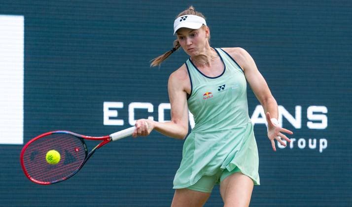 17.06.2025, WTA, Tennis Damen 500, Tennis, Damen, Berlin Tennis Open by Hylo 2025, Berlin, Einzel, 1. Runde, Elena Rybakina (Kasachstan) - Ashlyn Krueger (USA) Elena Rybakina (Kasachstan) Berlin Steffi-Graf-Stadion Berlin Deutschland