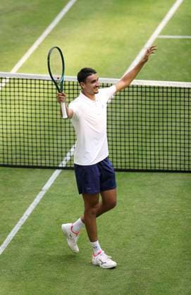 photo : Jubel nach dem Matchball bei Lorenzo SONEGO (ITA) Tennis-Turnier Terra Wortmann Cup im Gerry Weber Sportpark (OWL-Arena) in Halle Westfalen am Di. 17.06.2025