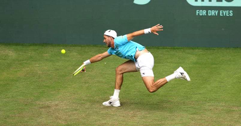 photo : Jan-Lennard STRUFF (GER) Tennis-Turnier Terra Wortmann Cup im Gerry Weber Sportpark (OWL-Arena) in Halle Westfalen am Di. 17.06.2025