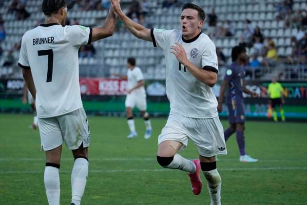 UEFA European Under-19 Championship 2025 Group B: Germany vs. England Said El Mala of Germany National Under-19 Football Team scores and celebrates during the UEFA European Under-19 Championship 2025 Group B: Germany vs. England on 17 June 2025, at Arcul de Triumf Stadium, in Bucharest, Romania Bucharest Arcul de Triumf Stadium Romania Copyright: xAlexandraxFechetex _ADR230101
