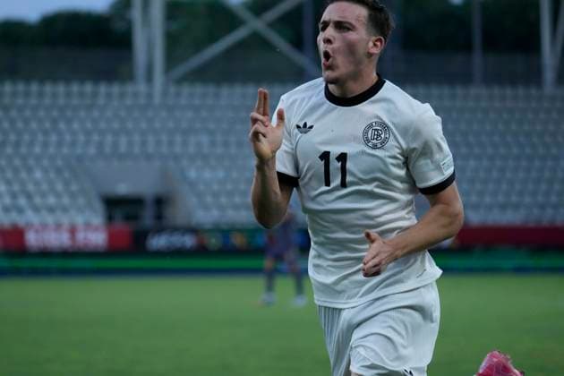 UEFA European Under-19 Championship 2025 Group B: Germany vs. England Said El Mala of Germany National Under-19 Football Team scores and celebrates during the UEFA European Under-19 Championship 2025 Group B: Germany vs. England on 17 June 2025, at Arcul de Triumf Stadium, in Bucharest, Romania Bucharest Arcul de Triumf Stadium Romania Copyright: xAlexandraxFechetex _ADR233401