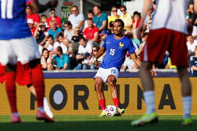 Jean-Matteo Bahoya seen during UEFA EURO, EM, Europameisterschaft,Fussball U-21 2025 game between national teams of France and Poland (Maciej Rogowski) Zilina Stadion pod Dubnom Slovakia Copyright: xMaciejxRogowskix francepolandu21-300