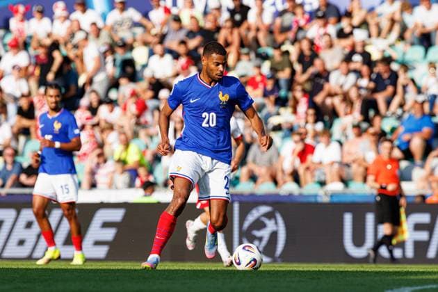 Andy Diouf seen during UEFA EURO, EM, Europameisterschaft,Fussball U-21 2025 game between national teams of France and Poland (Maciej Rogowski) Zilina Stadion pod Dubnom Slovakia Copyright: xMaciejxRogowskix francepolandu21-319