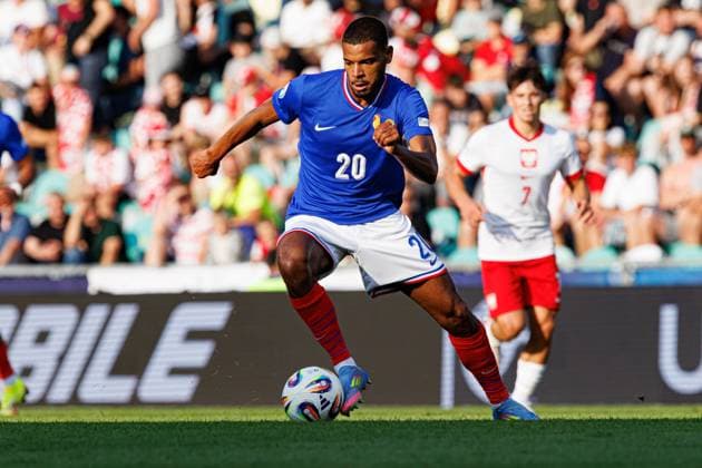 Andy Diouf seen during UEFA EURO, EM, Europameisterschaft,Fussball U-21 2025 game between national teams of France and Poland (Maciej Rogowski) Zilina Stadion pod Dubnom Slovakia Copyright: xMaciejxRogowskix francepolandu21-321