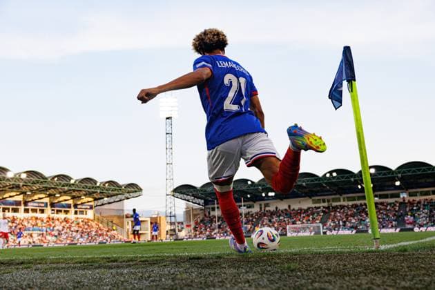 Felix Lemarechal seen during UEFA EURO, EM, Europameisterschaft,Fussball U-21 2025 game between national teams of France and Poland (Maciej Rogowski) Zilina Stadion pod Dubnom Slovakia Copyright: xMaciejxRogowskix francepolandu21-452