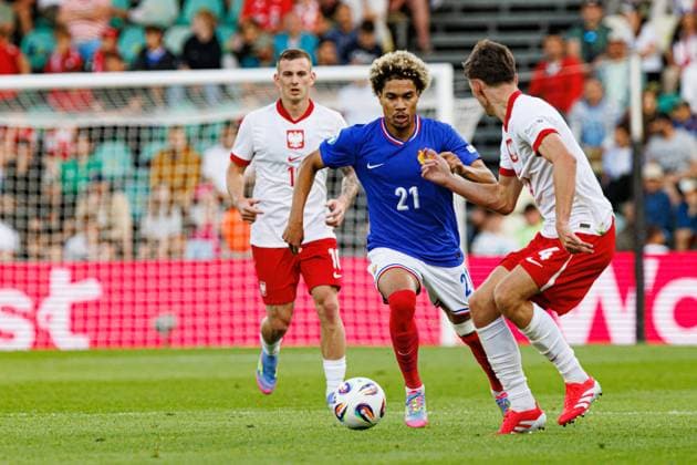 Felix Remalechal seen during UEFA EURO, EM, Europameisterschaft,Fussball U-21 2025 game between national teams of France and Poland (Maciej Rogowski) Zilina Stadion pod Dubnom Slovakia Copyright: xMaciejxRogowskix francepolandu21-469
