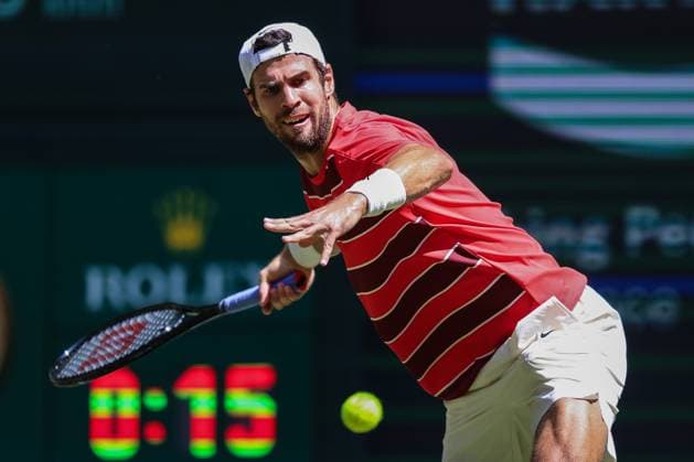 Tennis ATP, Tennis Herren Tour 500 Terra Wortmann Open 2025 am 18.06.2025 in der OWL ARENA in Halle ( Westf. ) Achtelfinale Karen Khachanov