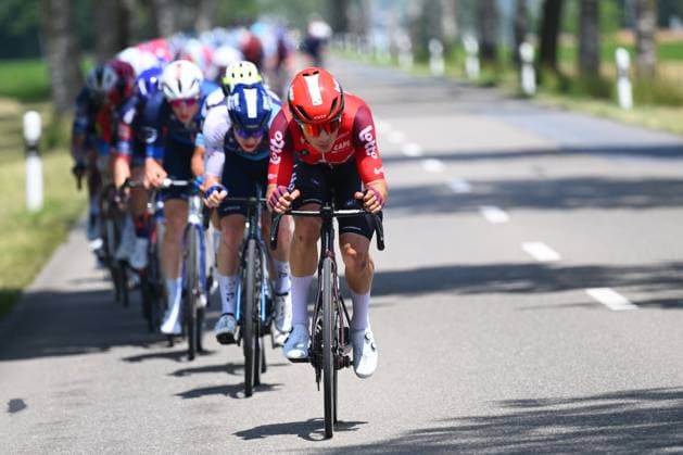 Tour de Suisse 2025 Stage 4 PIURO VALCHIAVENNA, ITALY - JUNE 18 : Lotto rider during stage 4 of the 88th edition of Tour de Suisse an UCI World Tour 2.UWT cycling road race stage for Men Elite of 193.2 km with start in Heiden and finish in Piuro Valchiavenna on June 18, 2025 in Piuro Valchiavenna, Italy, 18 06 2025 ( Motordriver Kenny Verfaillie - Piuro Valchiavenna Italy  Copyright: xVincentxKalutx