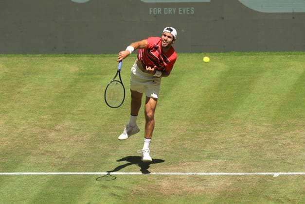 photo : Karen KHACHANOV Tennis-Turnier Terra Wortmann Cup im Gerry Weber Sportpark (OWL-Arena) in Halle Westfalen am Mi. 18.06.2025