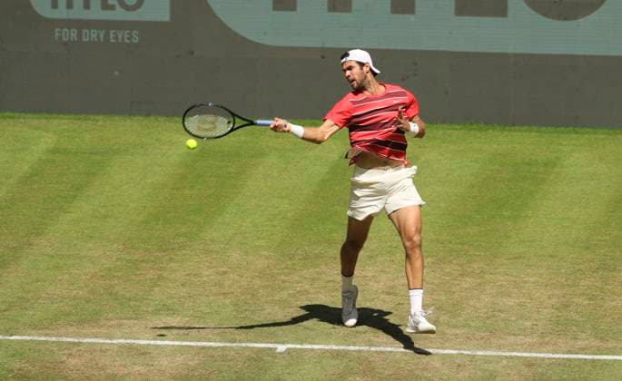 photo : Karen KHACHANOV Tennis-Turnier Terra Wortmann Cup im Gerry Weber Sportpark (OWL-Arena) in Halle Westfalen am Mi. 18.06.2025