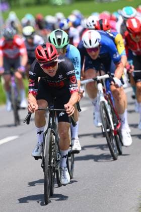 Tour de Suisse 2025 Stage 4 PIURO VALCHIAVENNA, ITALY - JUNE 18 : Hirschi Marc (SUI) of Tudor Pro Cycling Team during stage 4 of the 88th edition of Tour de Suisse an UCI World Tour 2.UWT cycling road race stage for Men Elite of 193.2 km with start in Heiden and finish in Piuro Valchiavenna on June 18, 2025 in Piuro Valchiavenna, Italy, 18 06 2025 ( Motordriver Kenny Verfaillie - Piuro Valchiavenna Italy  Copyright: xVincentxKalutx
