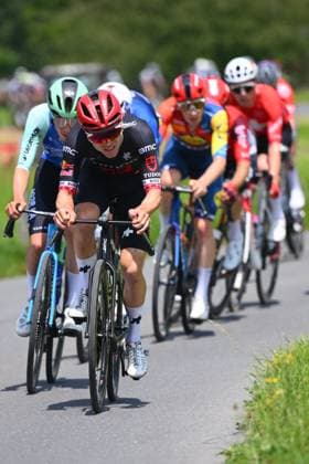 Tour de Suisse 2025 Stage 4 PIURO VALCHIAVENNA, ITALY - JUNE 18 : Hirschi Marc (SUI) of Tudor Pro Cycling Team during stage 4 of the 88th edition of Tour de Suisse an UCI World Tour 2.UWT cycling road race stage for Men Elite of 193.2 km with start in Heiden and finish in Piuro Valchiavenna on June 18, 2025 in Piuro Valchiavenna, Italy, 18 06 2025 ( Motordriver Kenny Verfaillie - Piuro Valchiavenna Italy  Copyright: xVincentxKalutx