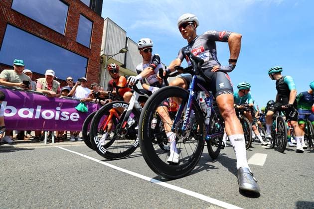 Belgian Jasper Philipsen of Alpecin-Deceuninck pictured at the start of the first stage of the Baloise Belgium Tour cycling race, 198km from Merelbeke-Melle to Knokke-Heist, . The Baloise Belgium Tour takes place from 18 to 22 June. DAVIDxPINTENS  x127319520x