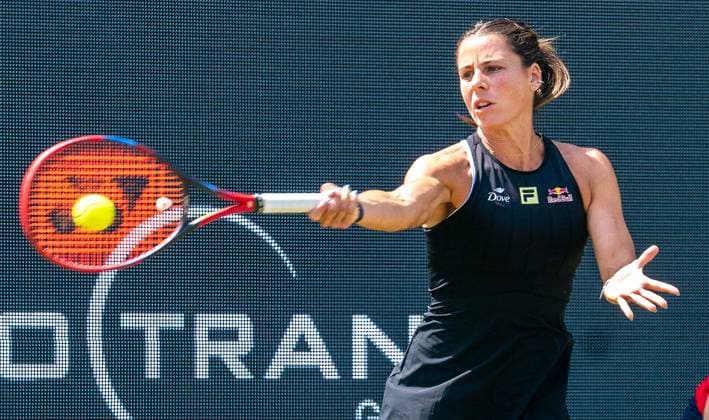 18.06.2025, WTA, Tennis Damen 500, Tennis, Damen, Berlin Tennis Open by Hylo 2025, Berlin, Einzel, 2. Runde, Paula Badosa (Spanien) - Emma Navarro (USA) Emma Navarro (USA) Berlin Steffi-Graf-Stadion Berlin Deutschland