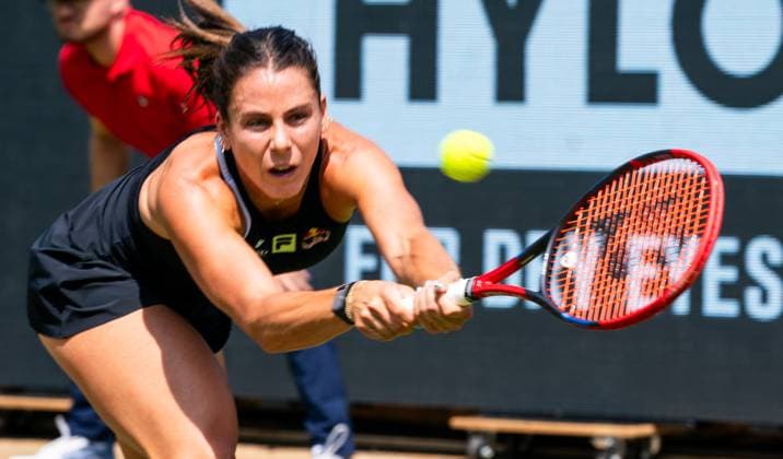 18.06.2025, WTA, Tennis Damen 500, Tennis, Damen, Berlin Tennis Open by Hylo 2025, Berlin, Einzel, 2. Runde, Paula Badosa (Spanien) - Emma Navarro (USA) Emma Navarro (USA) Berlin Steffi-Graf-Stadion Berlin Deutschland