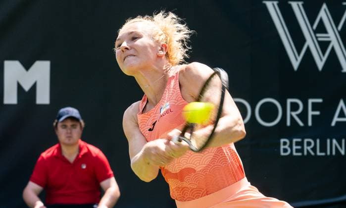 18.06.2025, WTA, Tennis Damen 500, Tennis, Damen, Berlin Tennis Open by Hylo 2025, Berlin, Doppel, 2. Runde, Caroline Dolehide (USA) Sofia Kenin (USA) - Katerina Siniakova (Tschechien) Marketa Vondrousova (Tschechien) Katerina Siniakova (Tschechien) Berlin Steffi-Graf-Stadion Berlin Deutschland