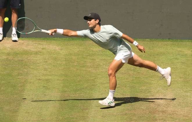 photo : Marcos GIRON (USA) Tennis-Turnier Terra Wortmann Cup im Gerry Weber Sportpark (OWL-Arena) in Halle Westfalen am Mi. 18.06.2025