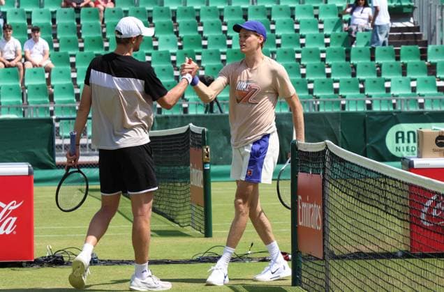 Tennis COURT WORTMANN OPEN, Jannik Sinner (ITA), Yannick Hanfmann (GER), Halle, Germany, June 18, 2025. Photo Felice Calabro  Copyright: xFelicexCalabro x xipa-agency.netx xFELICExCALABRO x 0822475190st