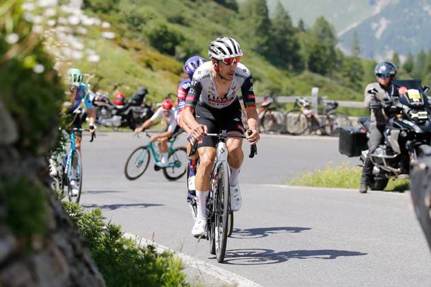 TDS 4.Etappe Almeida Goncalves POR Team UAE Emirates 18.06.2025 Spluegenpass, SCHWEIZ, Tour de Suisse 4.Etappe Heiden - Piuro Almeida Goncalves POR Team UAE Emirates am Spluegenpass