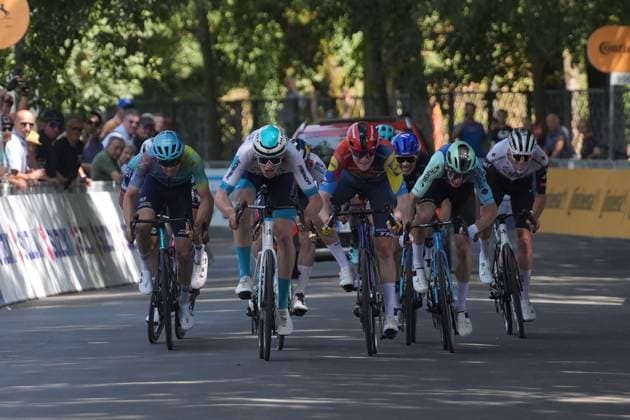 DUNWOODY Seth ( BAHRAIN VICTORIOUS DEVELOPMENT TEAM) Winner stage during the stage 4 of the Giro Next Gen 2025, Manerbio (Bs) Salsomaggiore Terme (Pr), 148 km , Italy - Wednesday, June 18, 2025. - cycling.  Copyright: xGianxMattiaxD Albertox LaPressex