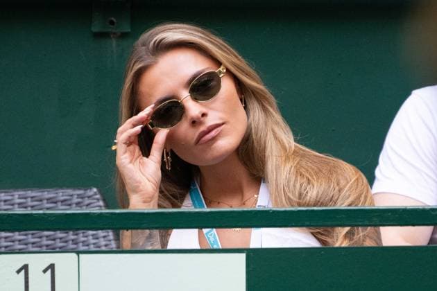 Schauspielerin Sophia THOMALLA, Freundin von Alexander ZVEREV (GER) Marcos Giron (USA) vs. Alexander Zverev (GER) Tennis Terra Wortmann Open 2025 am 18.06.2025 in der OWL Arena Halle Westfalen, Deutschland. Â