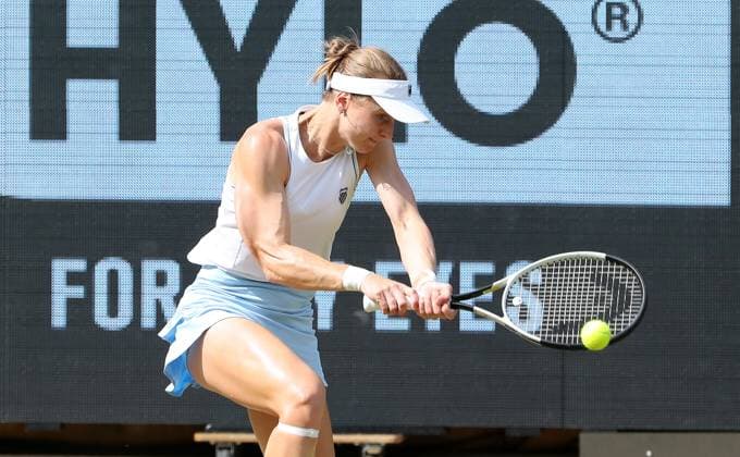 Liudmila Samsonova (RUS) im Steffi Graf Stadion HYLO Berlin Tennis Open Damen auf Rasen 18.06.2025