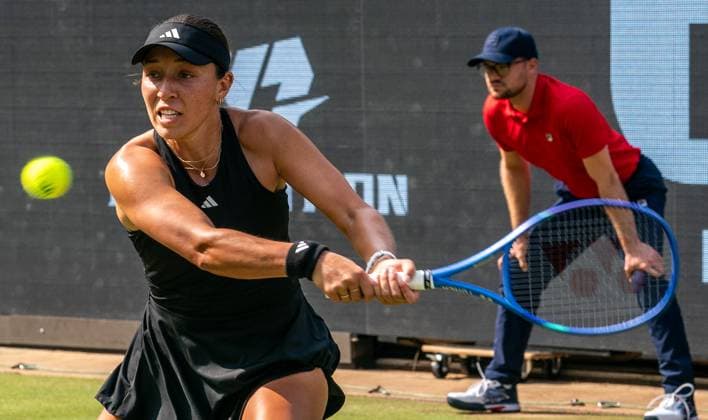 18.06.2025, WTA, Tennis Damen 500, Tennis, Damen, Berlin Tennis Open by Hylo 2025, Berlin, Einzel, 2. Runde, Liudmila Samsonova (Russland) - Jessica Pegula (USA) Jessica Pegula (USA) Berlin Steffi-Graf-Stadion Berlin Deutschland