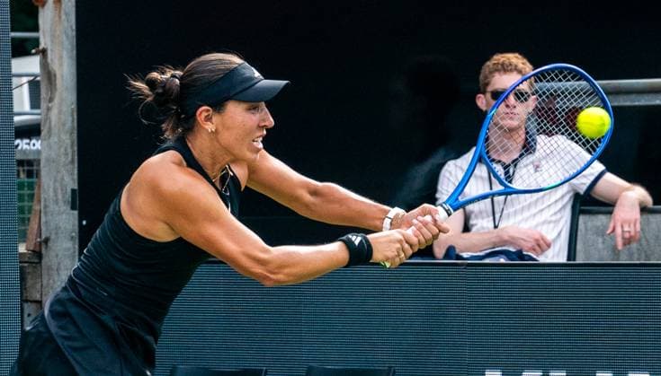 18.06.2025, WTA, Tennis Damen 500, Tennis, Damen, Berlin Tennis Open by Hylo 2025, Berlin, Einzel, 2. Runde, Liudmila Samsonova (Russland) - Jessica Pegula (USA) Jessica Pegula (USA) Berlin Steffi-Graf-Stadion Berlin Deutschland