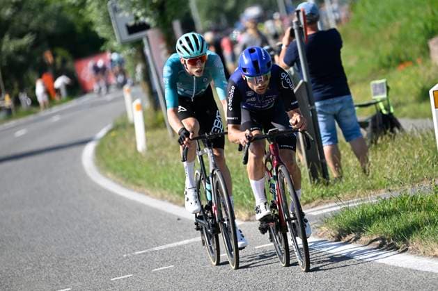Baloise Belgium Tour 2025 Stage 1 KNOKKE-HEIST, BELGIUM - JUNE 18 : Godfroid Olivier (BEL) of Baloise Glowi Lions during stage 1 of the 94th edition of Baloise Tour of Belgium an UCI ProSeries 2.Pro cycling road race stage for Men Elite of 198 km with start in Merelbeke-Melle and finish in Knokke-Heist on June 18, 2025 in Knokke-Heist, Belgium, 18 06 2025 ( Motordriver Guy De Vuyst - Knokke-Heist Belgium  Copyright: xJanxDexMeuleneirx