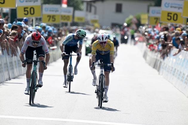 18-06-2025 Tour De Suisse; Tappa 04 Heiden - Piuro; 2025, Groupama - Fdj; 2025, Arkea - Beb Hotel; Gregoire, Romain; Vauquelin, Kevin; Piuro; 