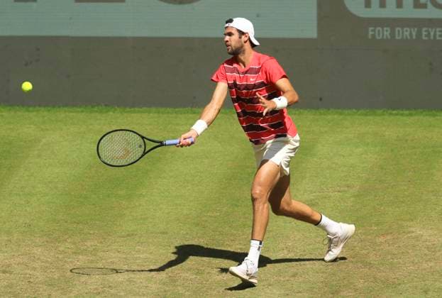 photo : Karen KHACHANOV Tennis-Turnier Terra Wortmann Cup im Gerry Weber Sportpark (OWL-Arena) in Halle Westfalen am Mi. 18.06.2025