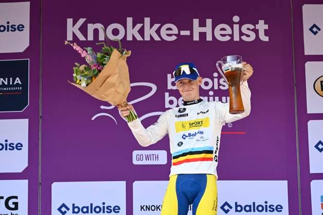 Baloise Belgium Tour 2025 Stage 1 KNOKKE-HEIST, BELGIUM - JUNE 18 : during stage 1 of the 94th edition of Baloise Tour of Belgium an UCI ProSeries 2.Pro cycling road race stage for Men Elite of 198 km with start in Merelbeke-Melle and finish in Knokke-Heist on June 18, 2025 in Knokke-Heist, Belgium, 18 06 2025 ( Motordriver Guy De Vuyst - Knokke-Heist Belgium  Copyright: xJanxDexMeuleneirx