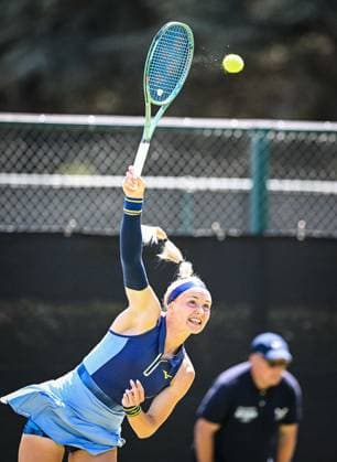 18th June 2025; Lexus Nottingham Tennis Centre, Nottingham, England; Lexus Nottingham Open, Day 3; Rebecca Sramkova (SLO) world No 38 serves to Yulia Putintseva (KAZ) world No 24 in their second round match  ActionPlus12802273 GodfreyxPitt