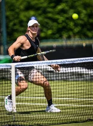 18th June 2025; Lexus Nottingham Tennis Centre, Nottingham, England; Lexus Nottingham Open, Day 3; Colton Smith (USA) hits a winning volley in his second round match against James McCabe (AUS)  ActionPlus12802256 GodfreyxPitt
