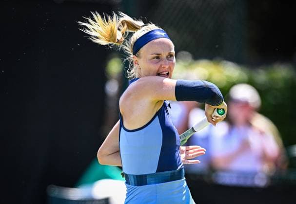 18th June 2025; Lexus Nottingham Tennis Centre, Nottingham, England; Lexus Nottingham Open, Day 3; Rebecca Sramkova (SLO) world No 38 in action against Yulia Putintseva (KAZ) world No 24 in their second round match  ActionPlus12802272 GodfreyxPitt