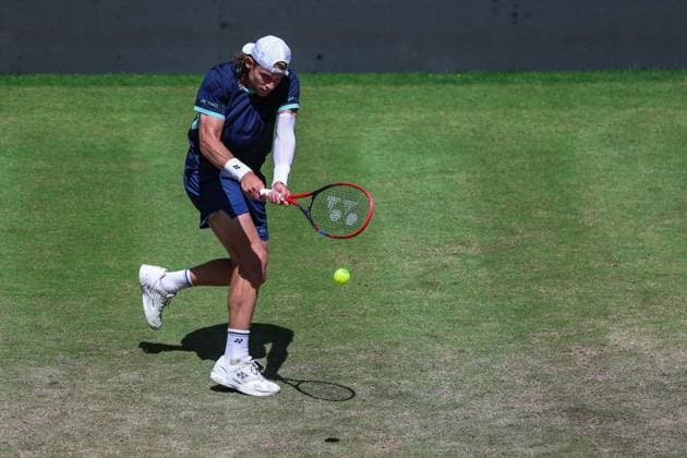 Tennis ATP, Tennis Herren Tour 500 Terra Wortmann Open 2025 am 18.06.2025 in der OWL ARENA in Halle ( Westf. ) Zizou Bergs ( BEL )