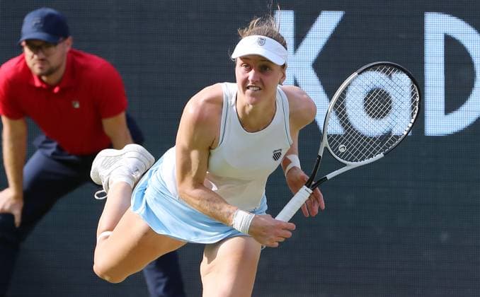 Liudmila Samsonova (RUS) im Steffi Graf Stadion HYLO Berlin Tennis Open Damen auf Rasen 18.06.2025
