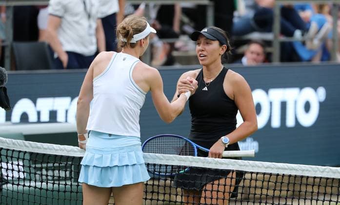 Liudmila Samsonova (RUS) gewinnt gegen Jessica Pegula (USA) im Steffi Graf Stadion HYLO Berlin Tennis Open Damen auf Rasen 18.06.2025