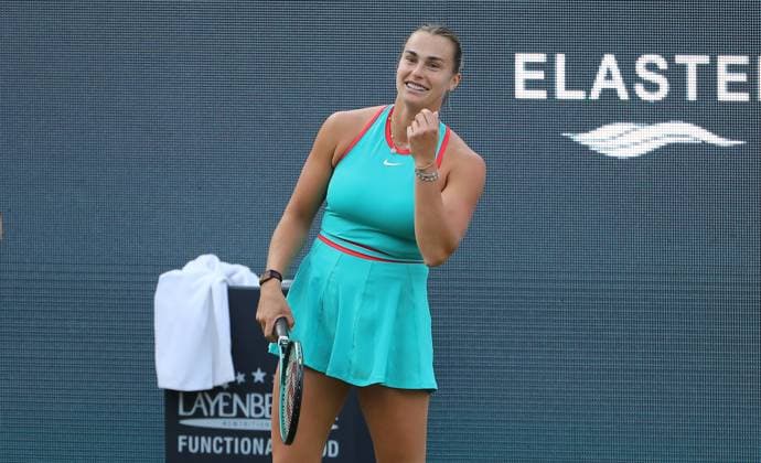 Aryna Sabalenka (BLR) vs Rebeka Masarova (SUI) im Steffi Graf Stadion HYLO Berlin Tennis Open Damen auf Rasen 18.06.2025