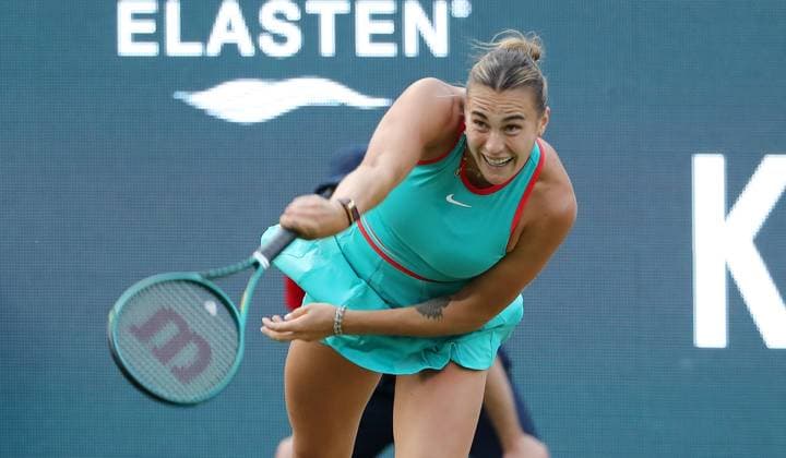 Aryna Sabalenka (BLR) vs Rebeka Masarova (SUI) im Steffi Graf Stadion HYLO Berlin Tennis Open Damen auf Rasen 18.06.2025