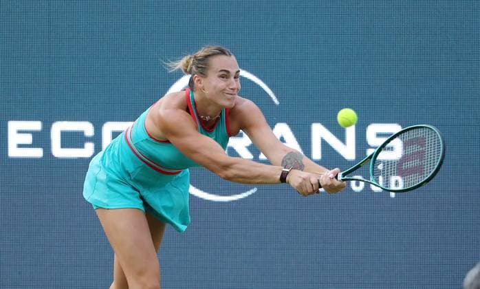 Aryna Sabalenka (BLR) im Steffi Graf Stadion HYLO Berlin Tennis Open Damen auf Rasen 18.06.2025